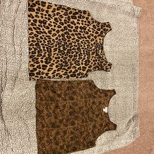 100% Silk leapord print tanks.